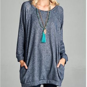 Oversized Side Pocket Tunic